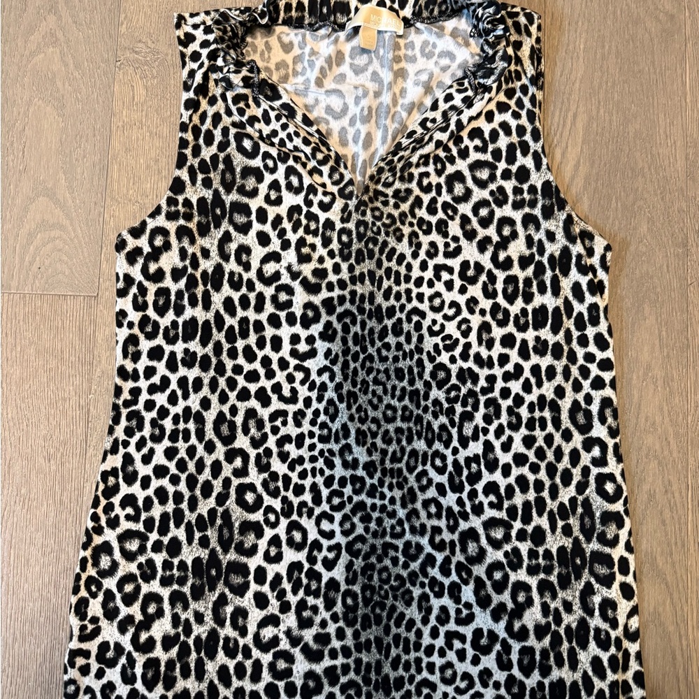 Michael Kors Leopard Print Sleeveless Top